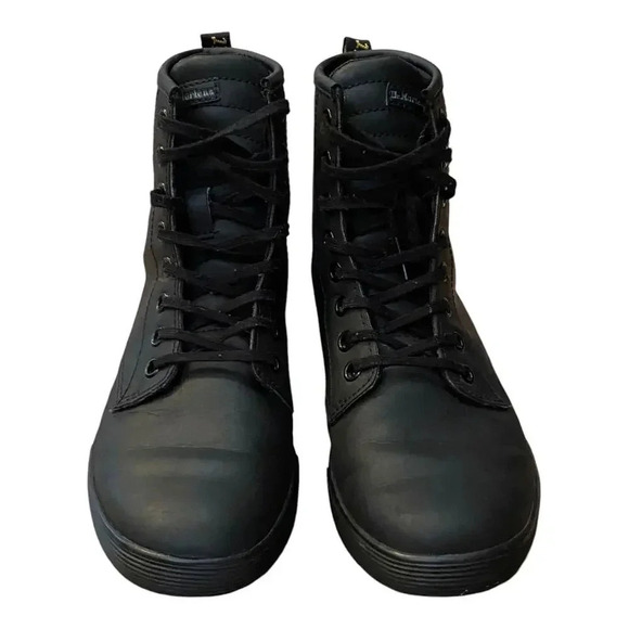 Dr. Martens Sheridan Black Combat Work Boots Women's US 6 Lace Up Leather - Picture 9 of 12